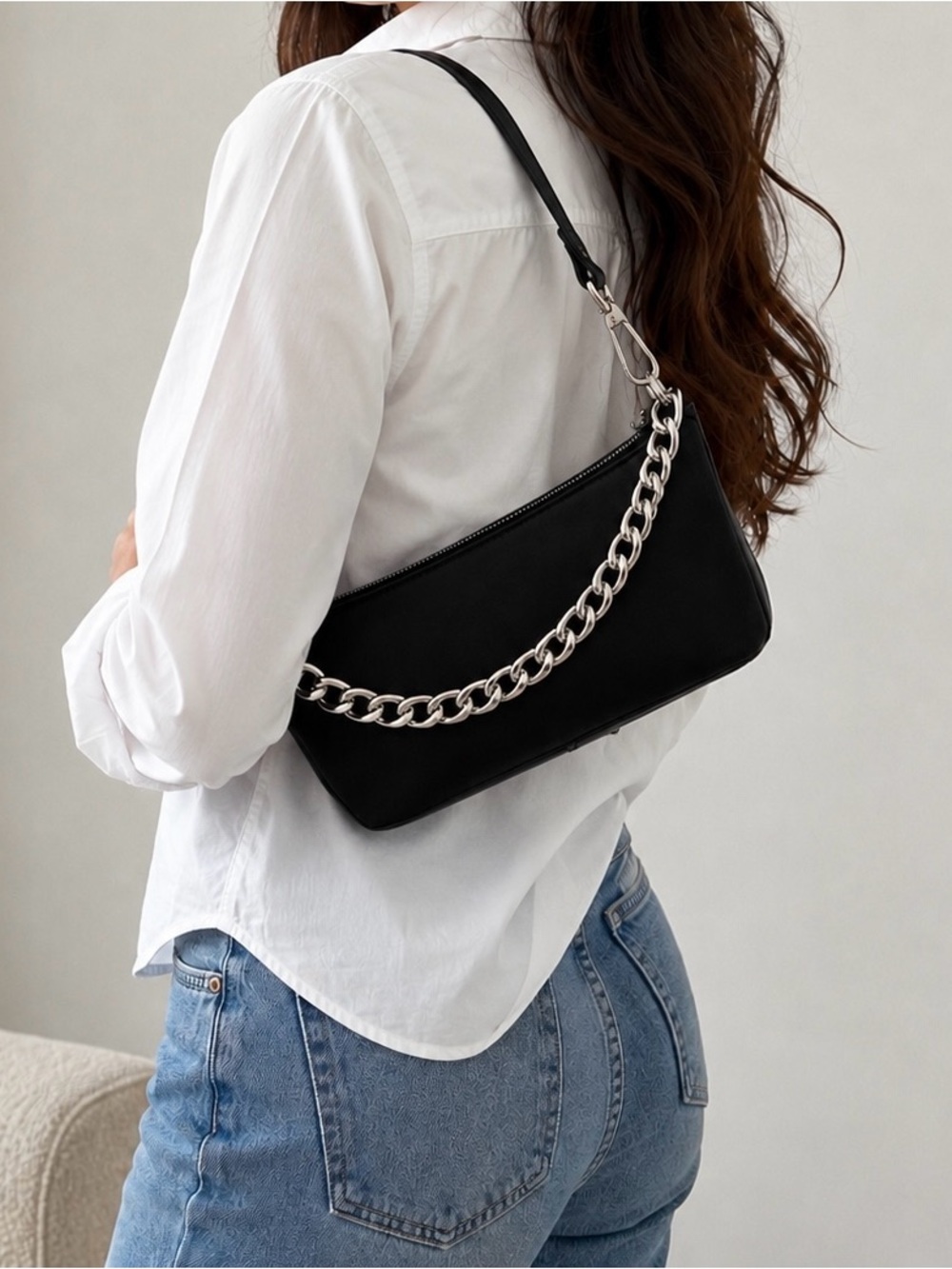 Gucci Black Nylon Boat Pochette